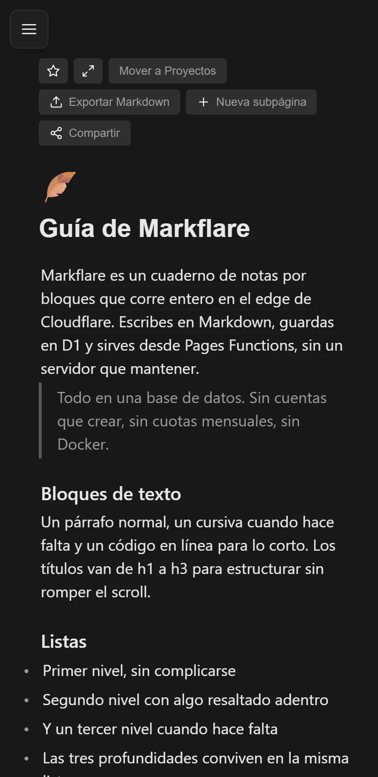 Markflare en la pantalla de un teléfono.